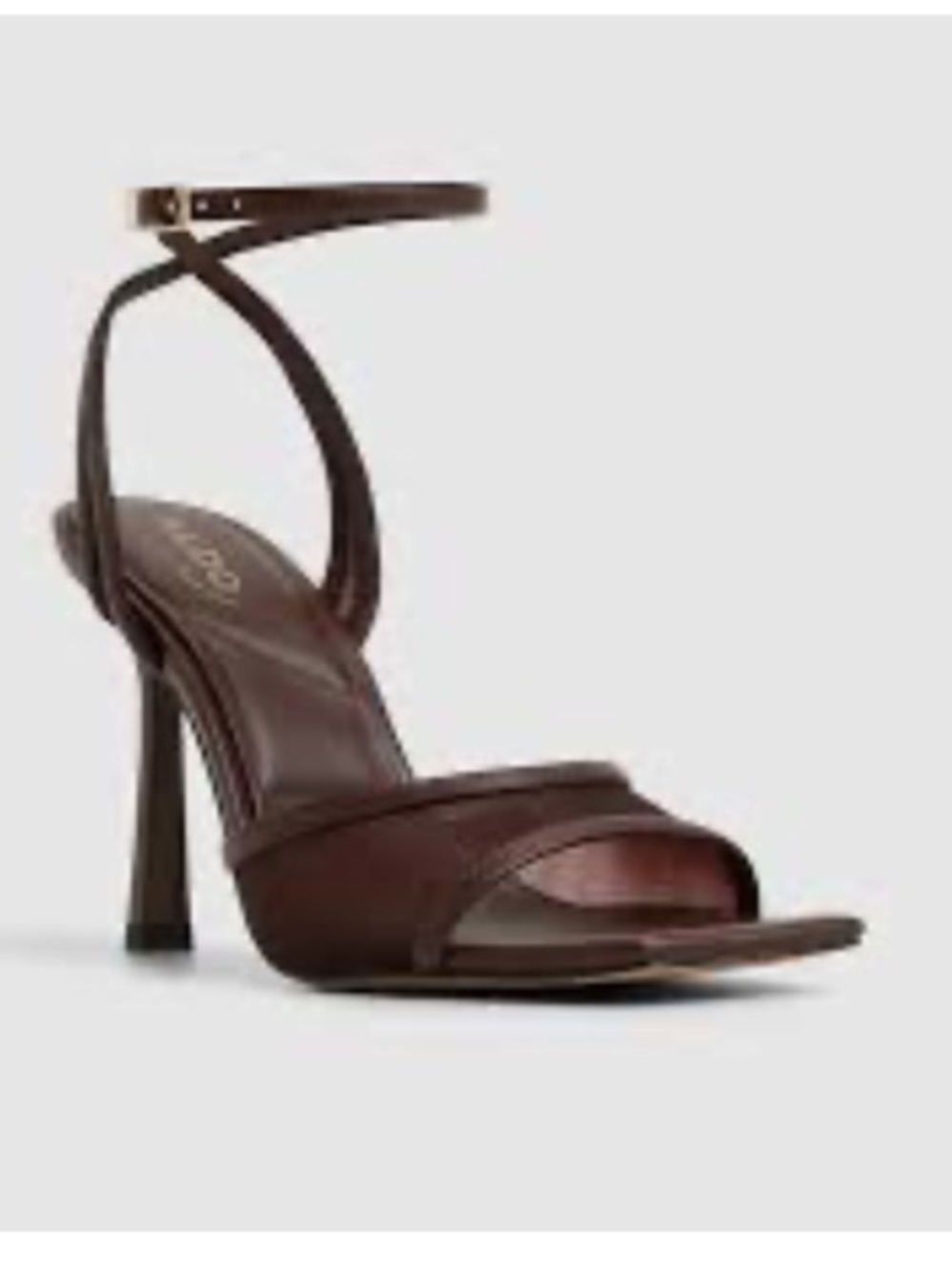 Aldo Sharra Brown Strappy Leather Stiletto Sandals